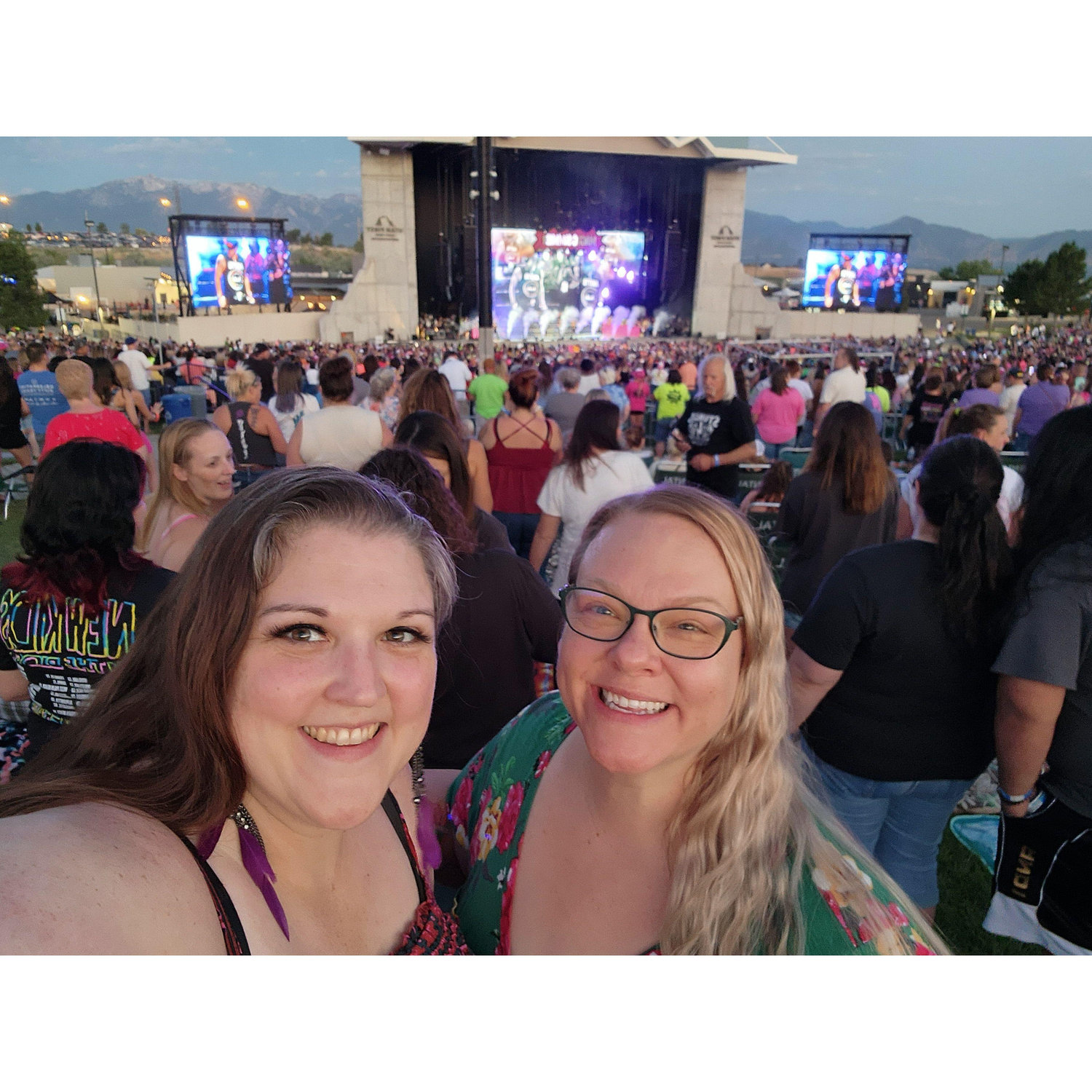 Christina and Becky at a concert