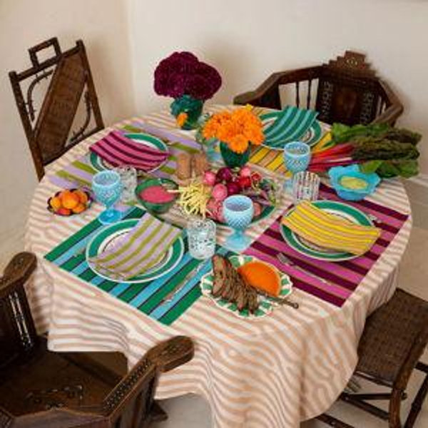 Herb Stripe Placemats - Mixed Set of 4