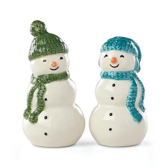 Lenox Balsam Lane Snowman Salt & Pepper Set, 0.37, Green