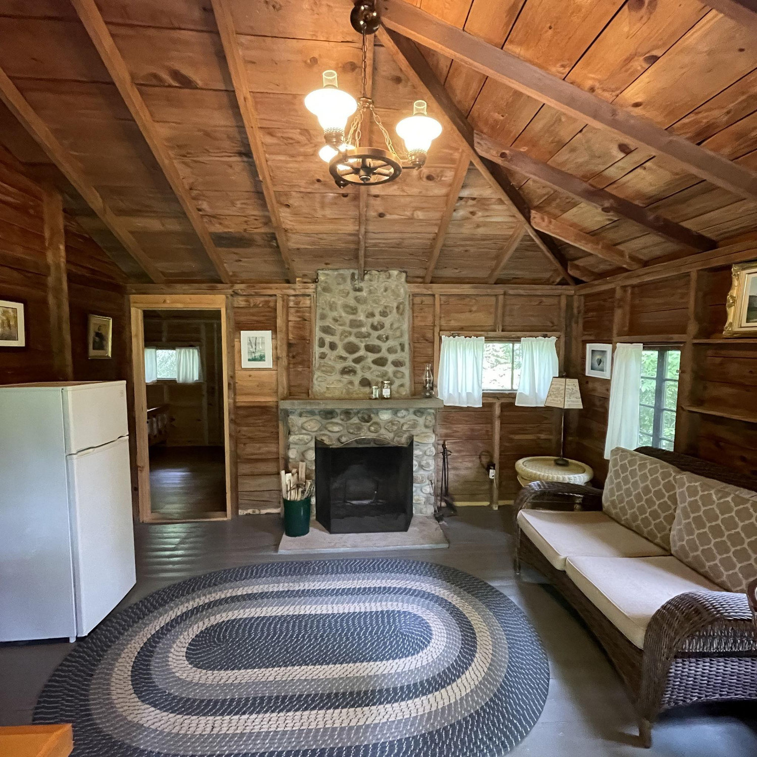 Fireplace in every cabin