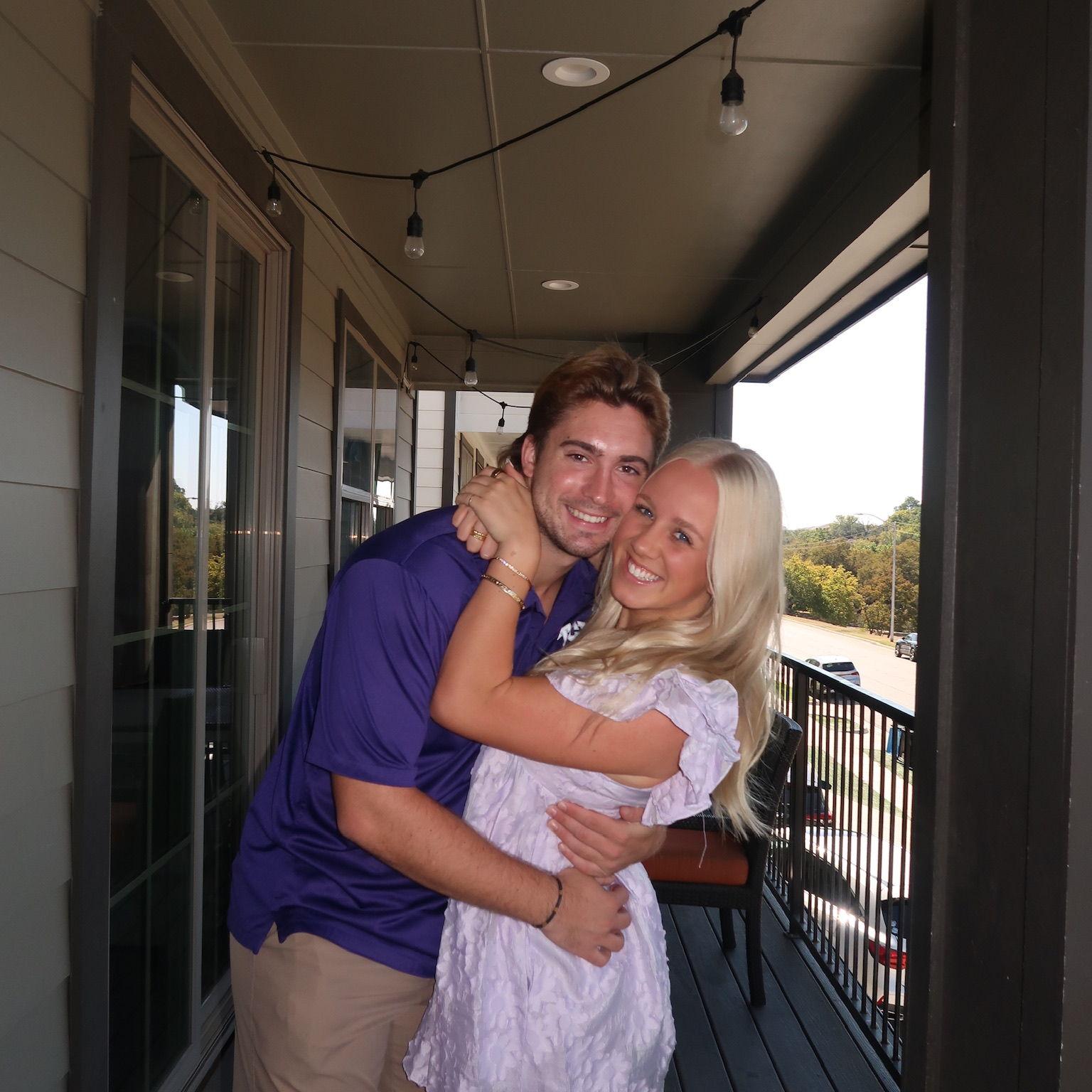 Big frog fans before a football game