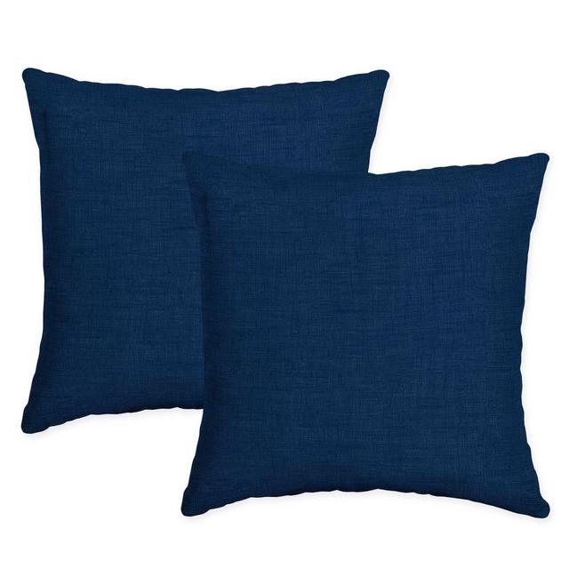 Arden Selections™ Leala Square Outdoor Throw Pillows in Blue (Set of 2)
