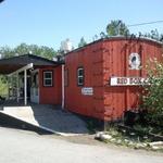 Have a huckleberry milkshake at the Red Box Car