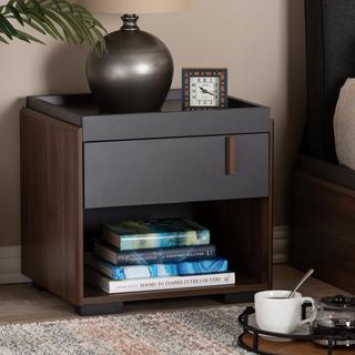 Rikke Wood 1-Drawer Nightstand