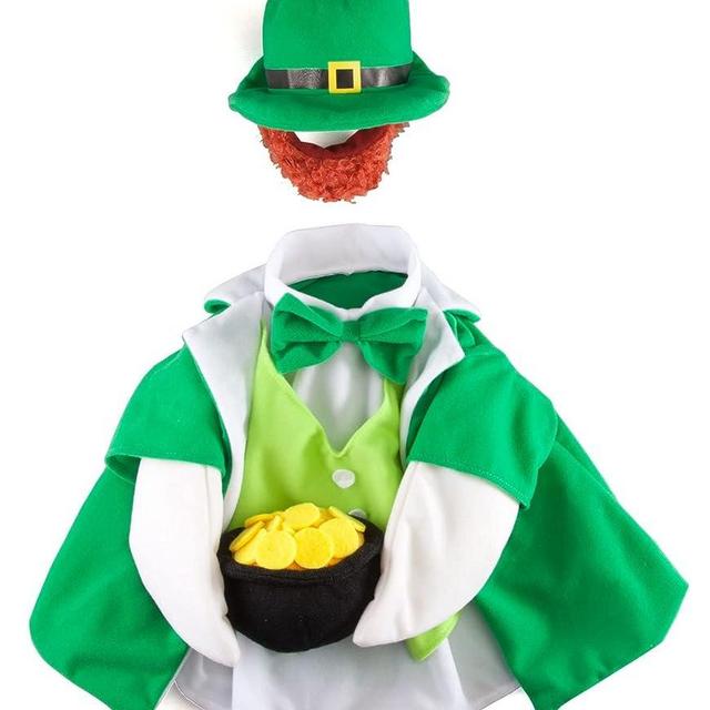 Avantaway Lucky Leprechaun Goose Outfit, St. Patrick’s Day Costume for Lawn Décor, Polyester