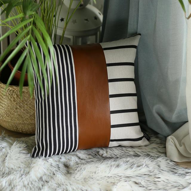 Dorian Decorative Geometric Square Pillow Cover