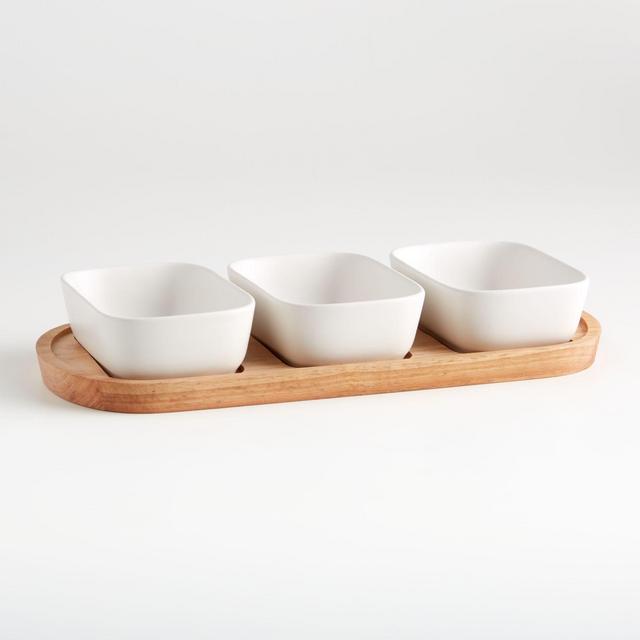 Oven-to-Table Oval Serving Bowls with Oval Platter
