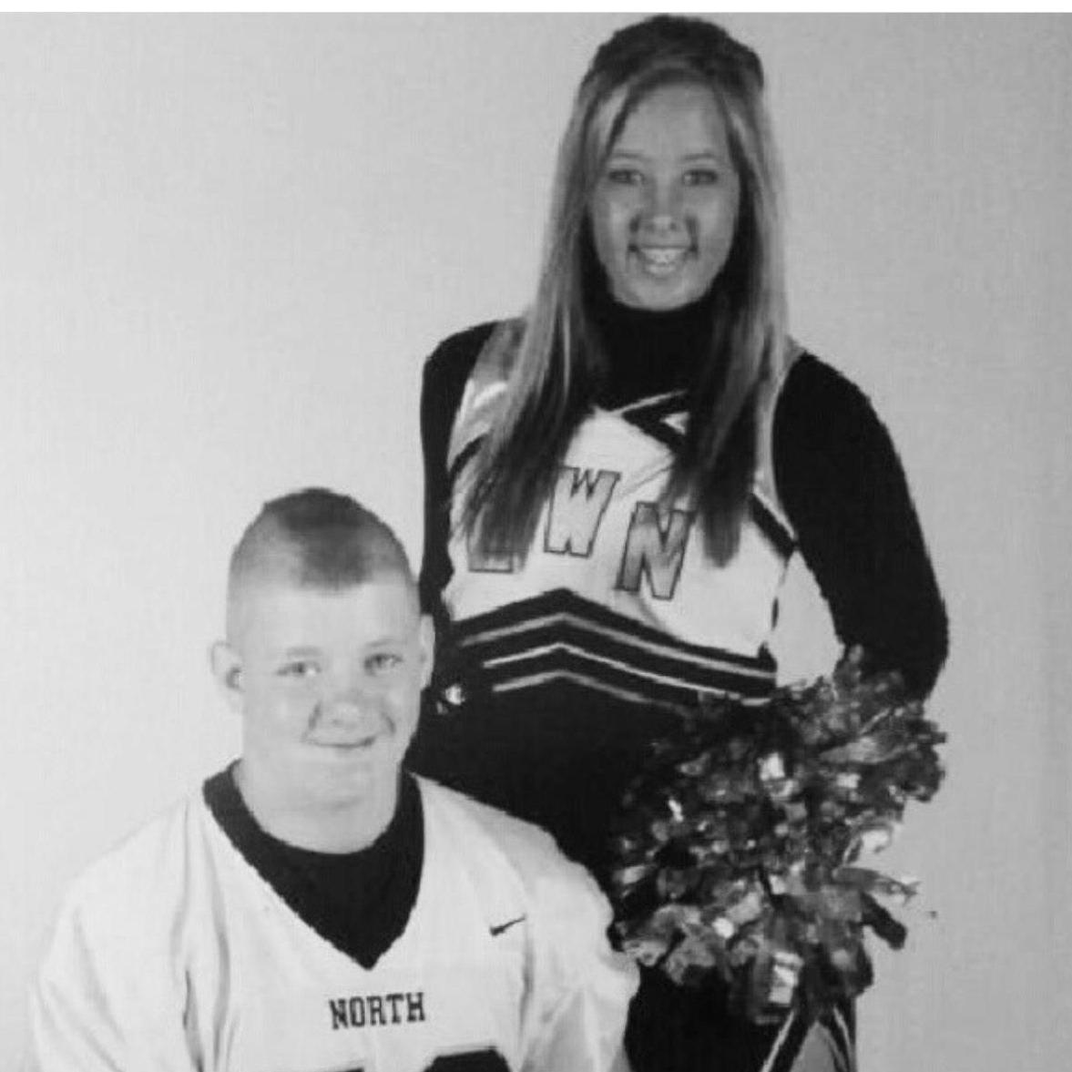 Freshman year Poms and Sophomore year Football!