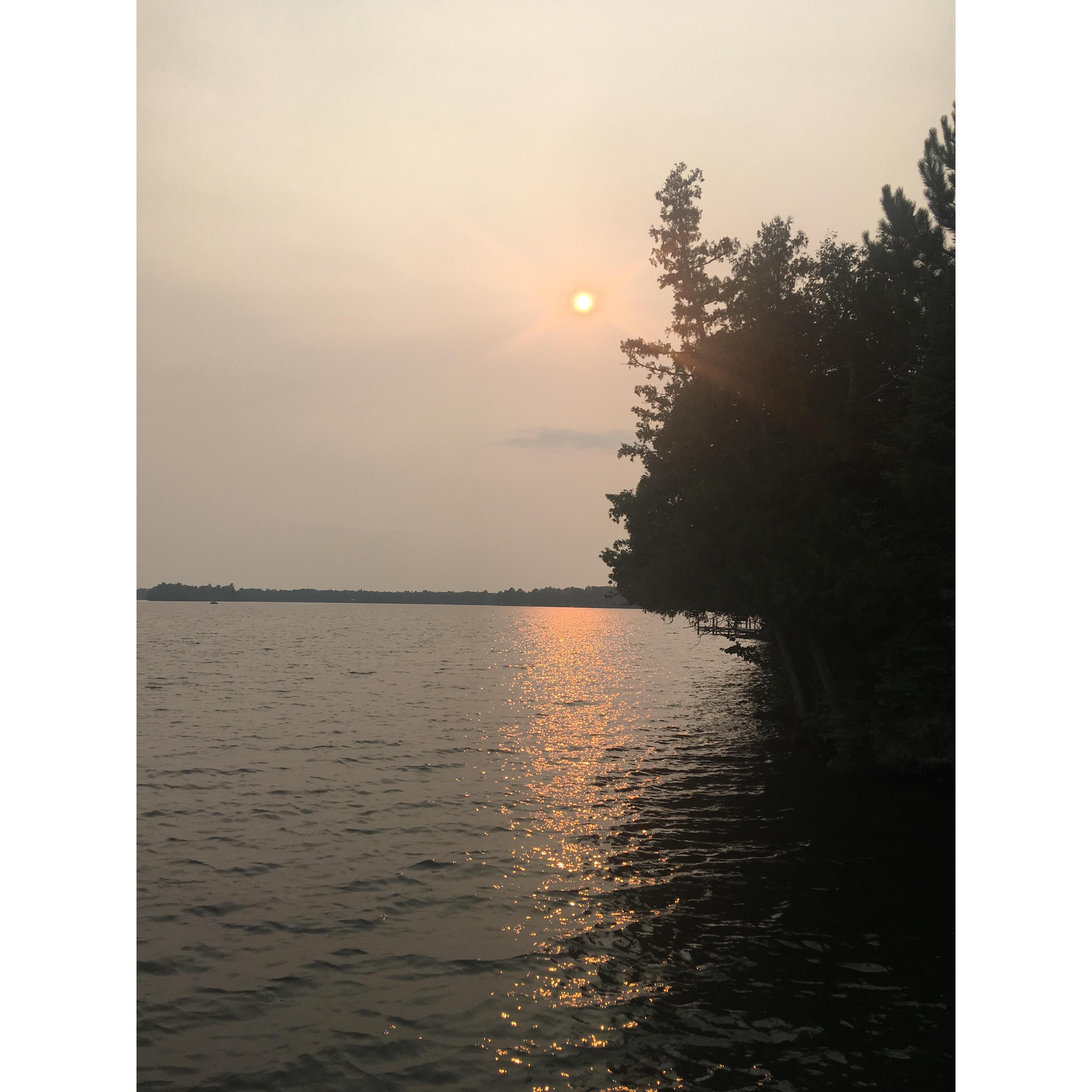 Sunset at the cabin
