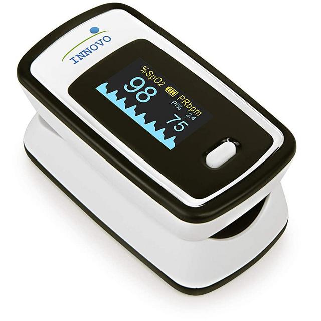 Innovo Deluxe iP900AP Fingertip Pulse Oximeter with Plethysmograph and Perfusion Index (Off-White with Black)