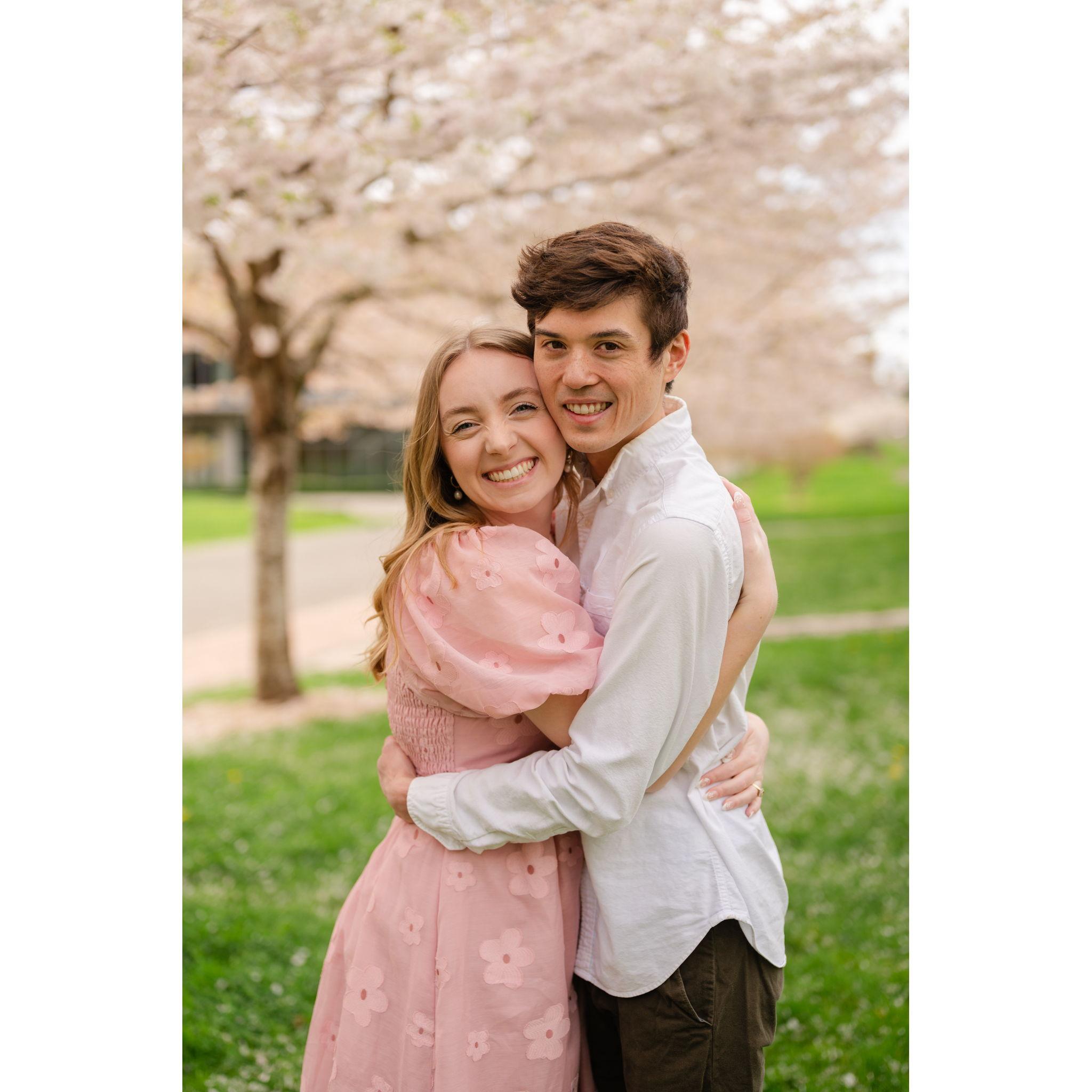 Cherry Blossom photos at Western Washington University, taken by one of our wedding photographers & bestie Caylie Mash Photography