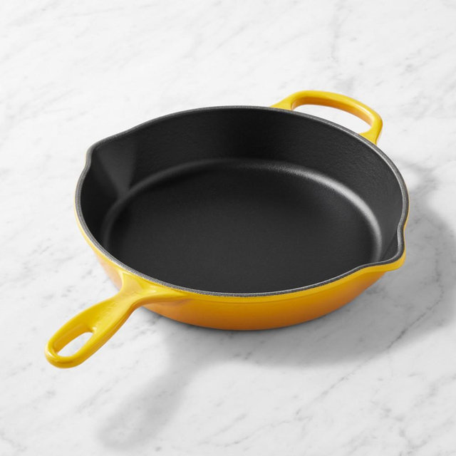 Le Creuset Signature Enameled Cast Iron Deep Skillet, 10", Nectar