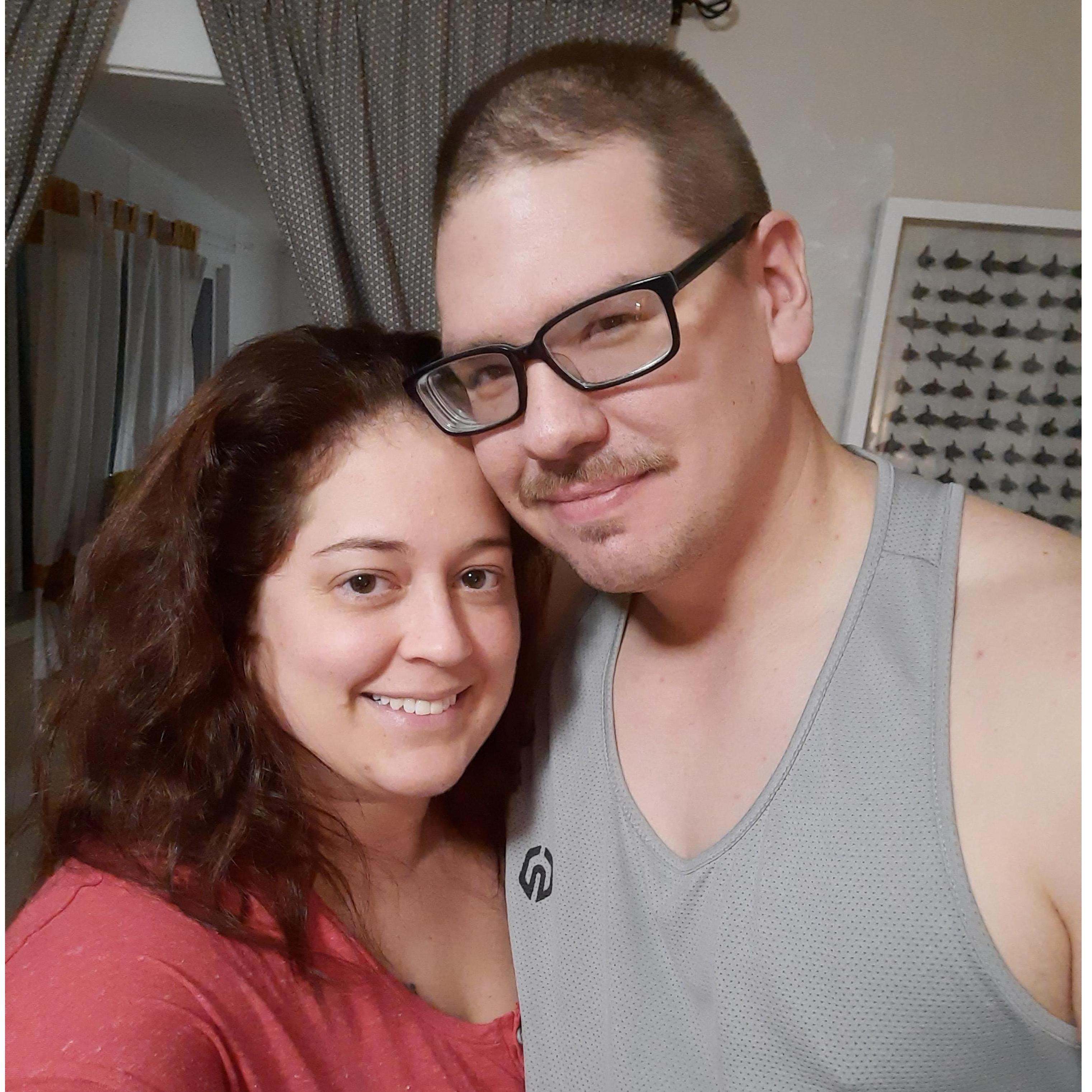 1 year anniversary - September 1, 2021
Our first date was at an ice cream shop. This time we celebrated with takeout in our pjs
