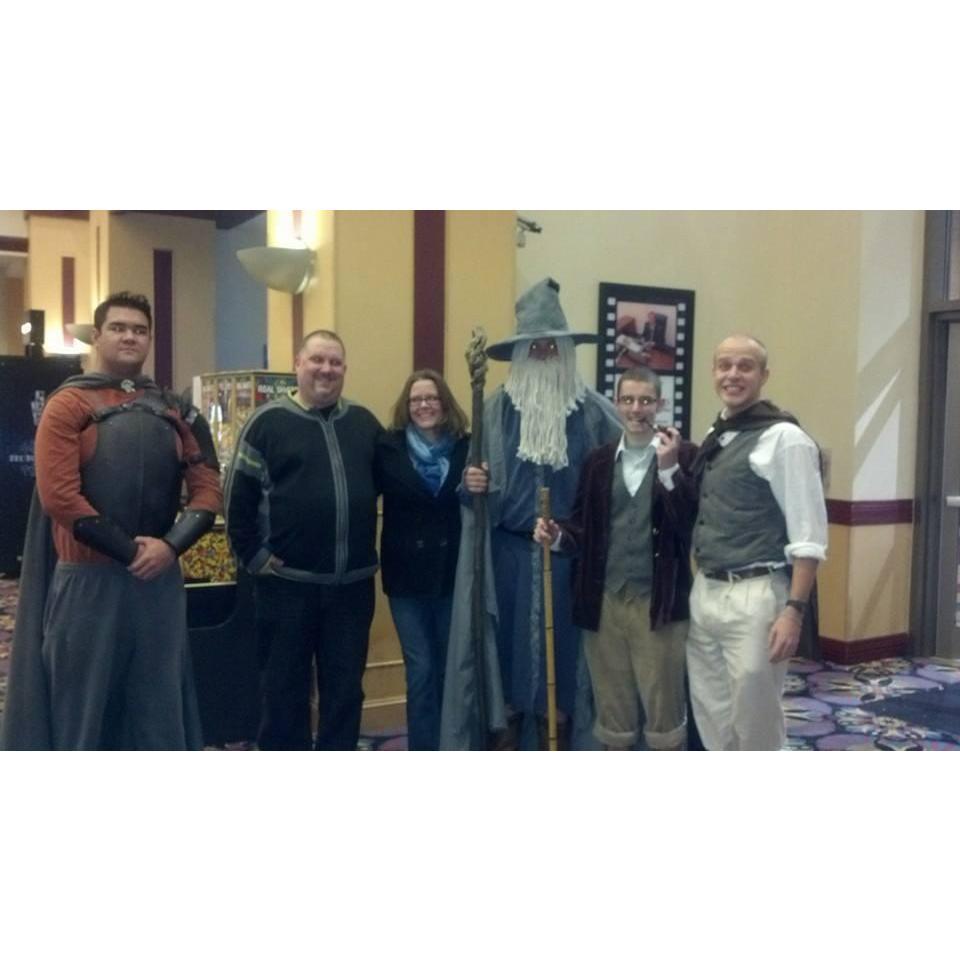 One of our earlier "movie dates" where we met some cosplayers going to see the Hobbit movie!