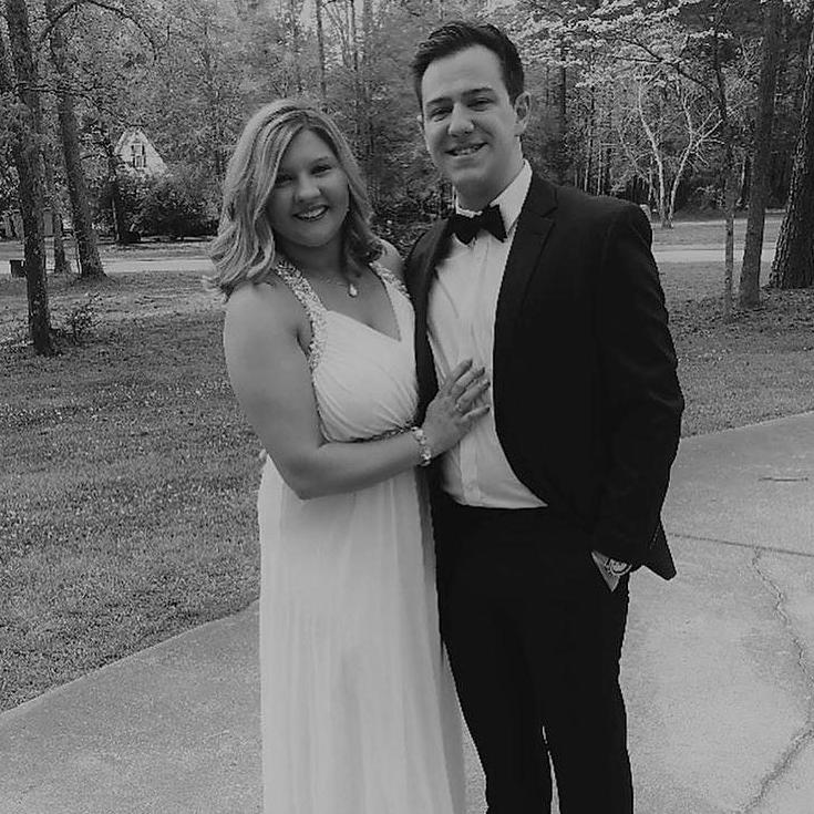 This is from Becca's Senior year Red Roseball! I think we clean up pretty nice!