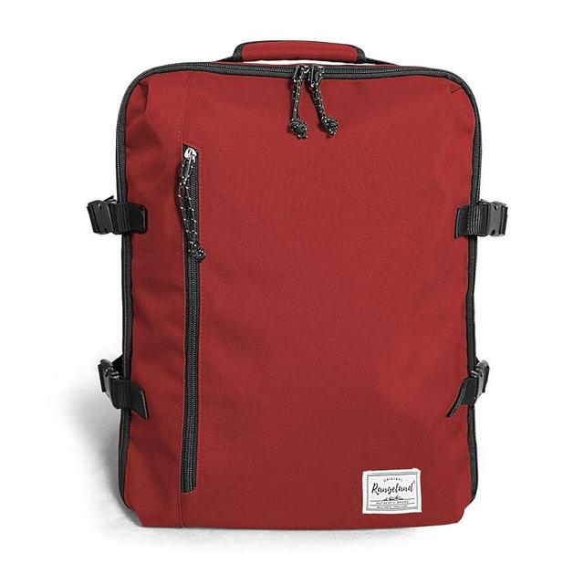 Rangeland Lightweight Under-seat Backpack for Clothes Travel Overnight Women Men, 15.6 Laptop Minimalist Backpack, Stylish and Casual, Red