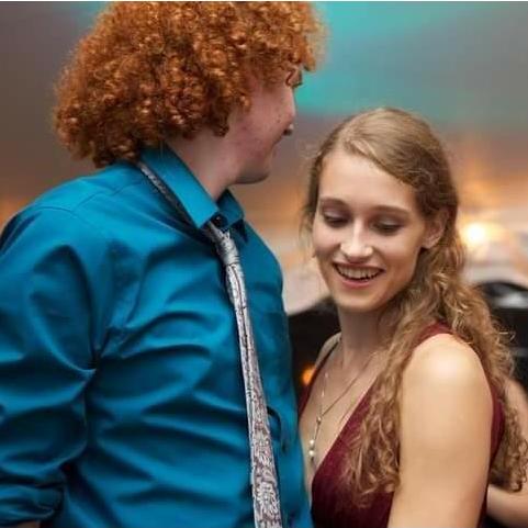 Dancing at Kate's mom's wedding!