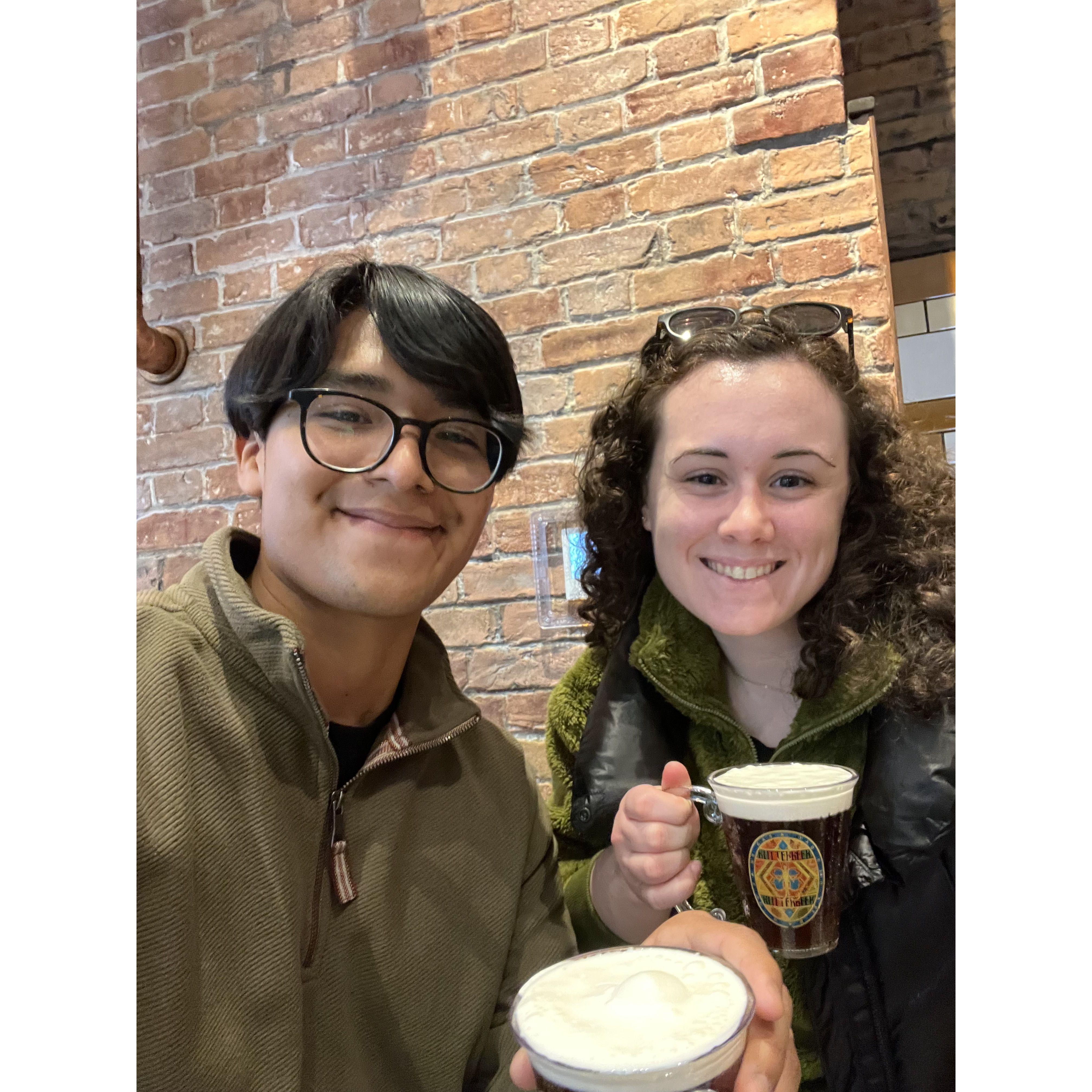 Butter beer at the Harry Potter Store in NYC, December 2023