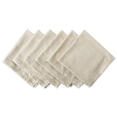 DII Oversized 20x20" Cotton Napkin, Pack of 6, Variegated Taupe - Perfect for Fall, Thanksgiving, Dinner Parties or Everyday Use