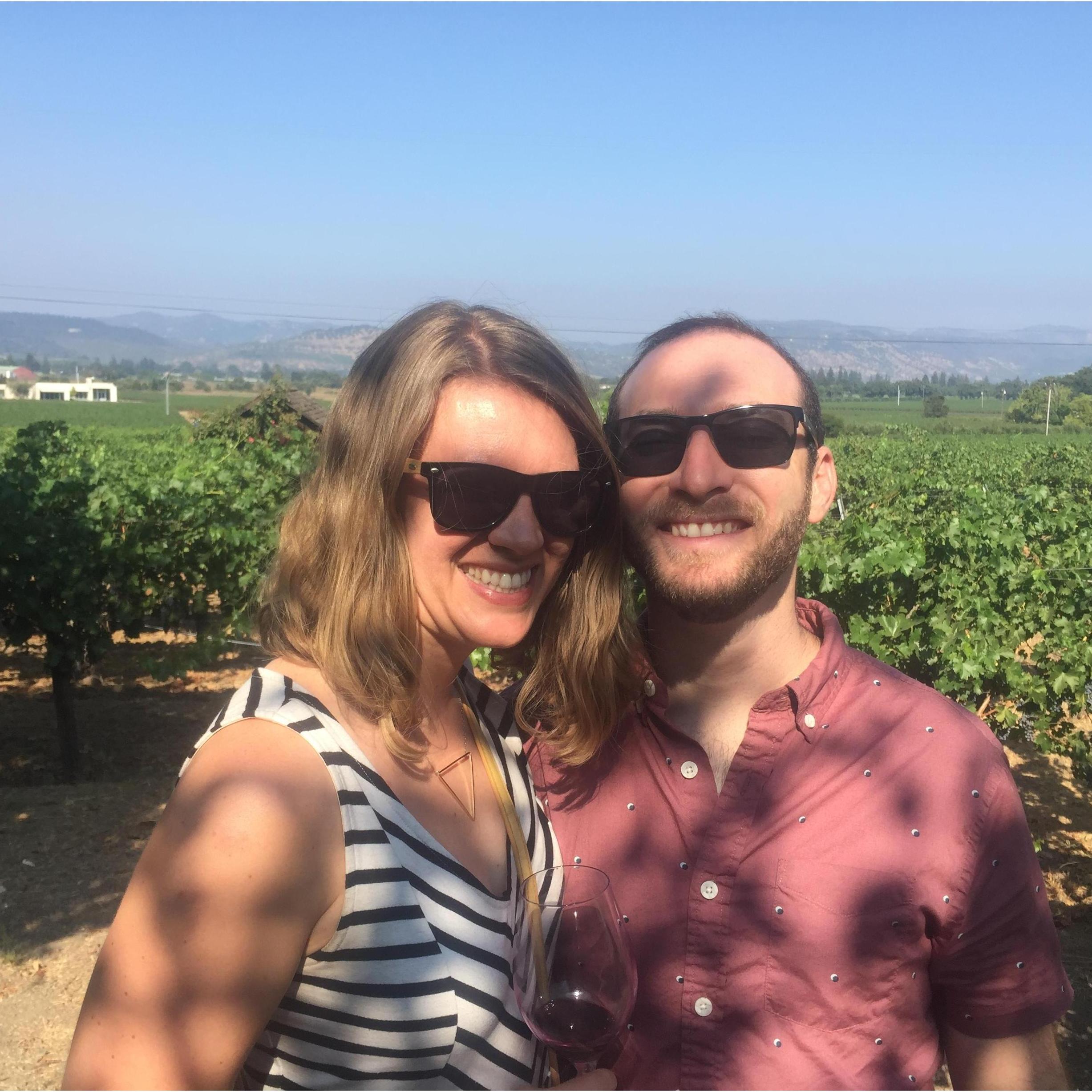Out wine tasting