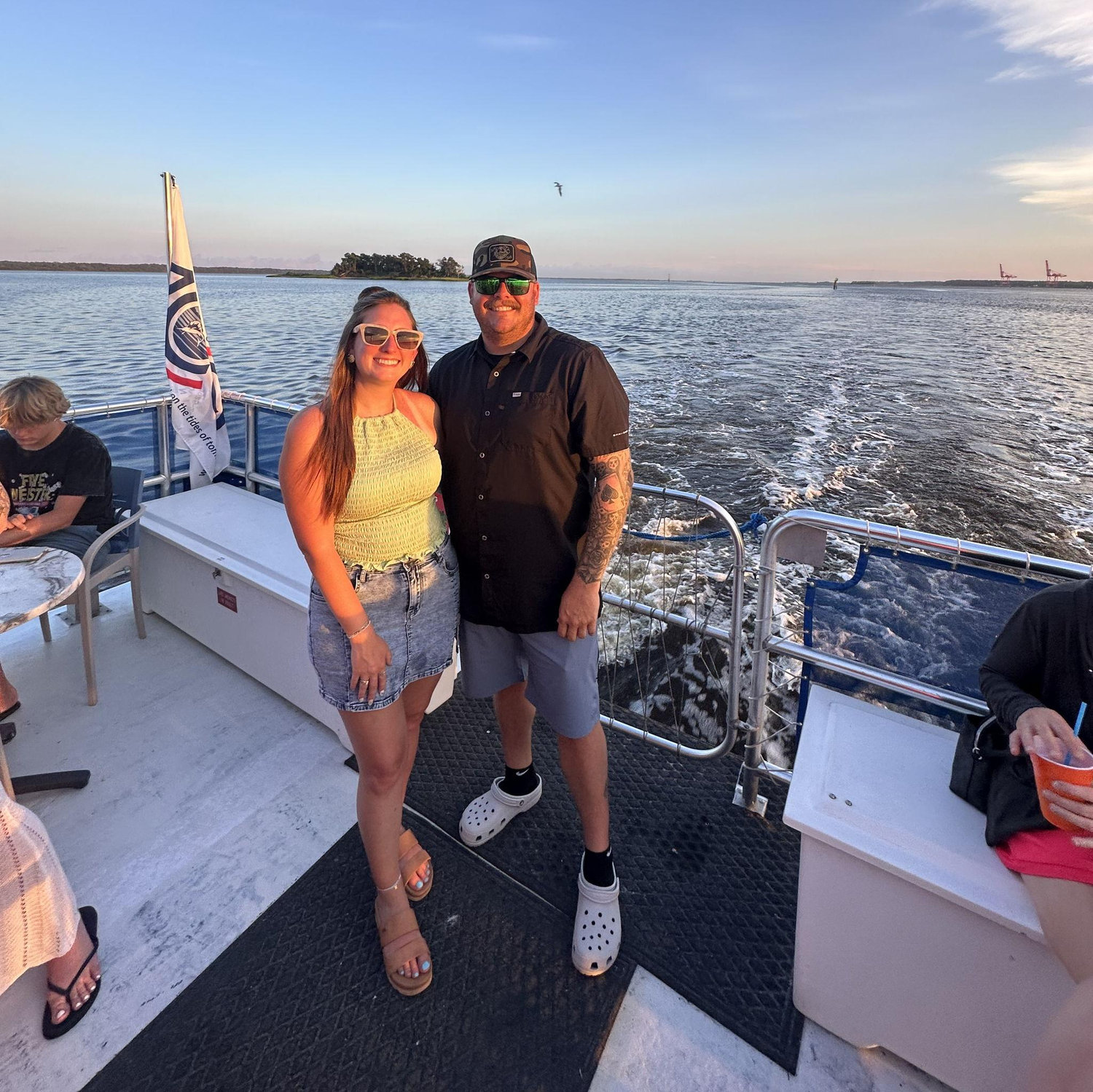 Our first sunset cruise on the ocean!