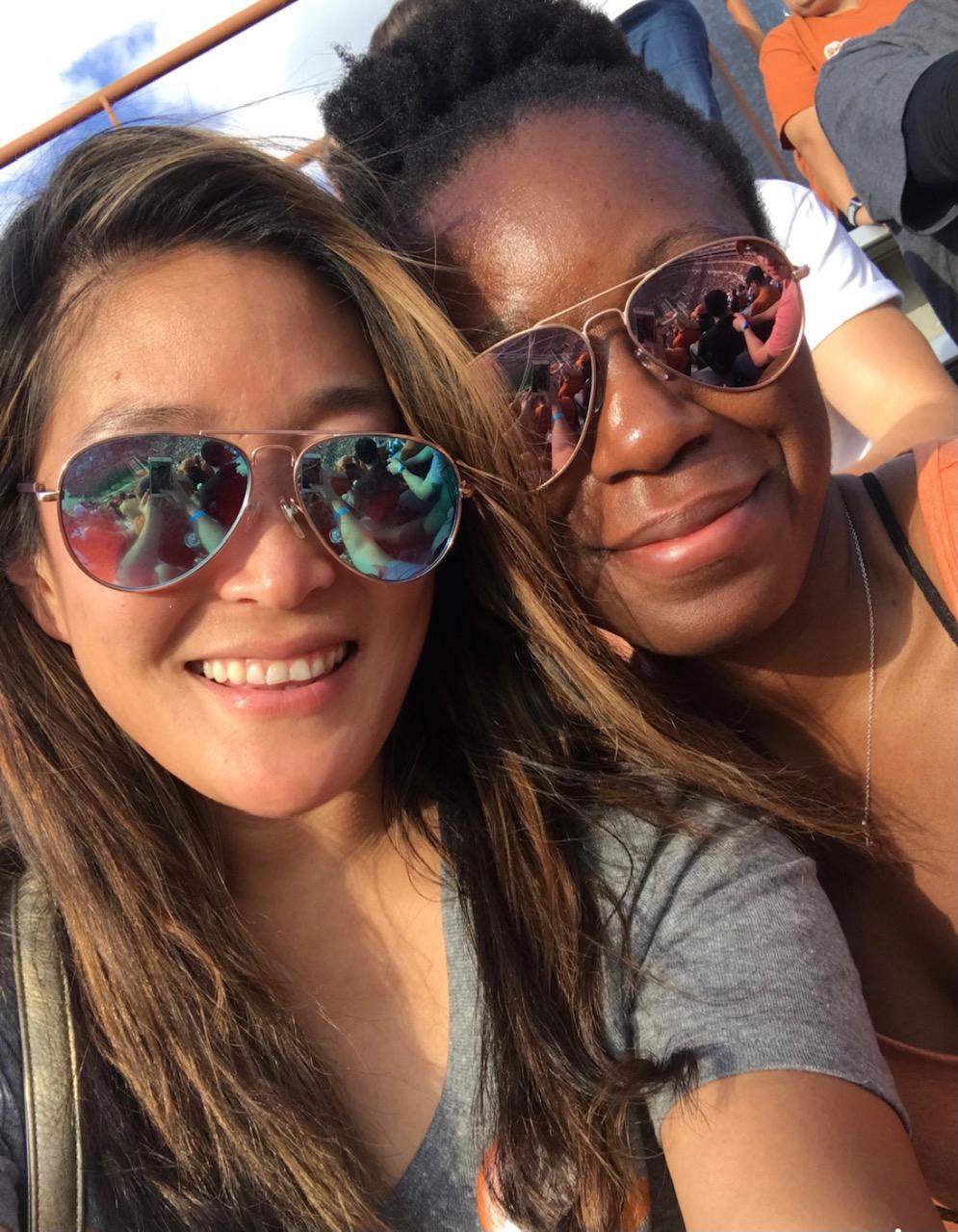 Roomie showing Evan and I a good time in Austin, Texas