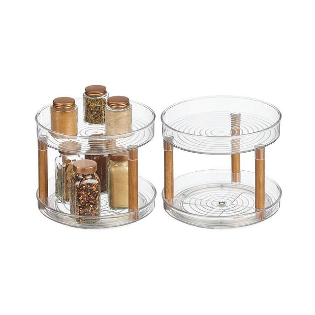Nate Home by Nate Berkus Plastic/Wood 9" Turntable Spinner - 2 Pack