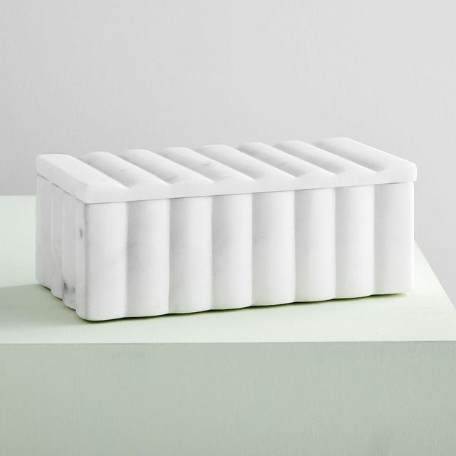 Marble Vanity Box, White