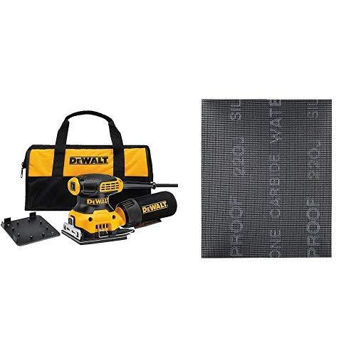 DEWALT DWE6411K 1/4 Sheet Palm Grip Sander Kit with 120 Grit Mesh Sheet