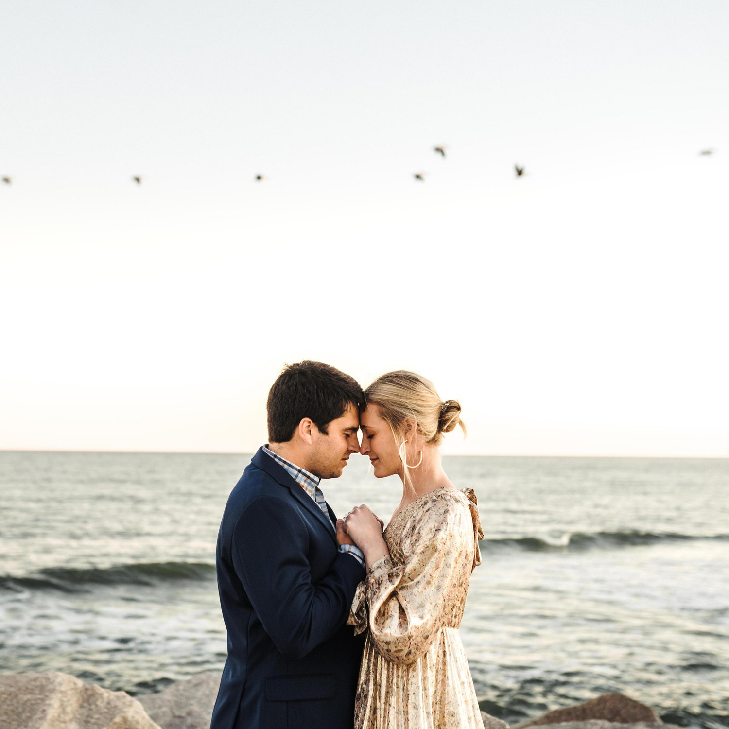 Engagement photos at the coast