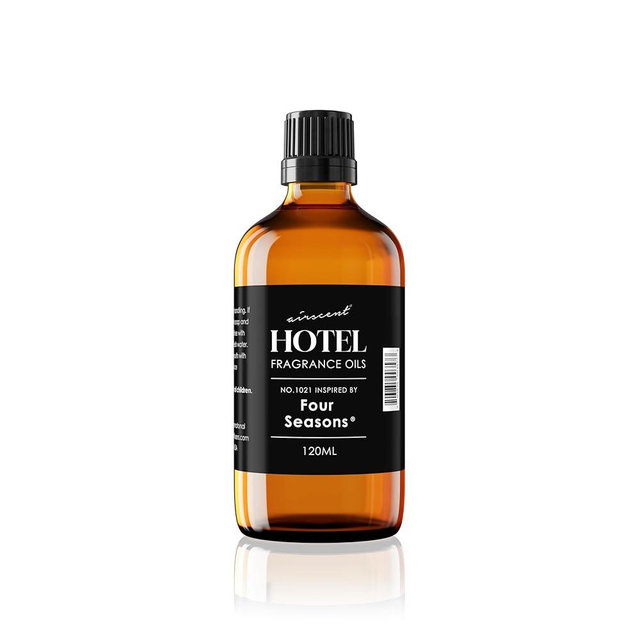 AirScent Hotel Diffuser Oil Inspired by The Four Seasons Signature Scent - Fragrance Oil No. 1021 for Ultrasonic and Waterless Diffusers and Crafting - 120 mL, 1 fl oz Glass Bottle with Dropper