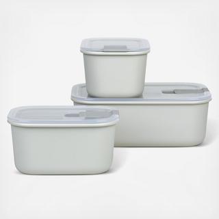 Easyclip Rectangular 3-Piece Food Storage Box