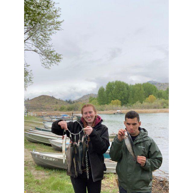 Megan out fished Josh on opening day at Wapato Lake