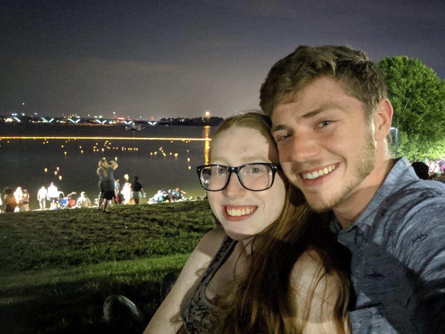 Shortly after this photo, Kat stepped on a large piece of glass that went through her foot. She (and the EMTS) determined she did not need stitches (whew!)