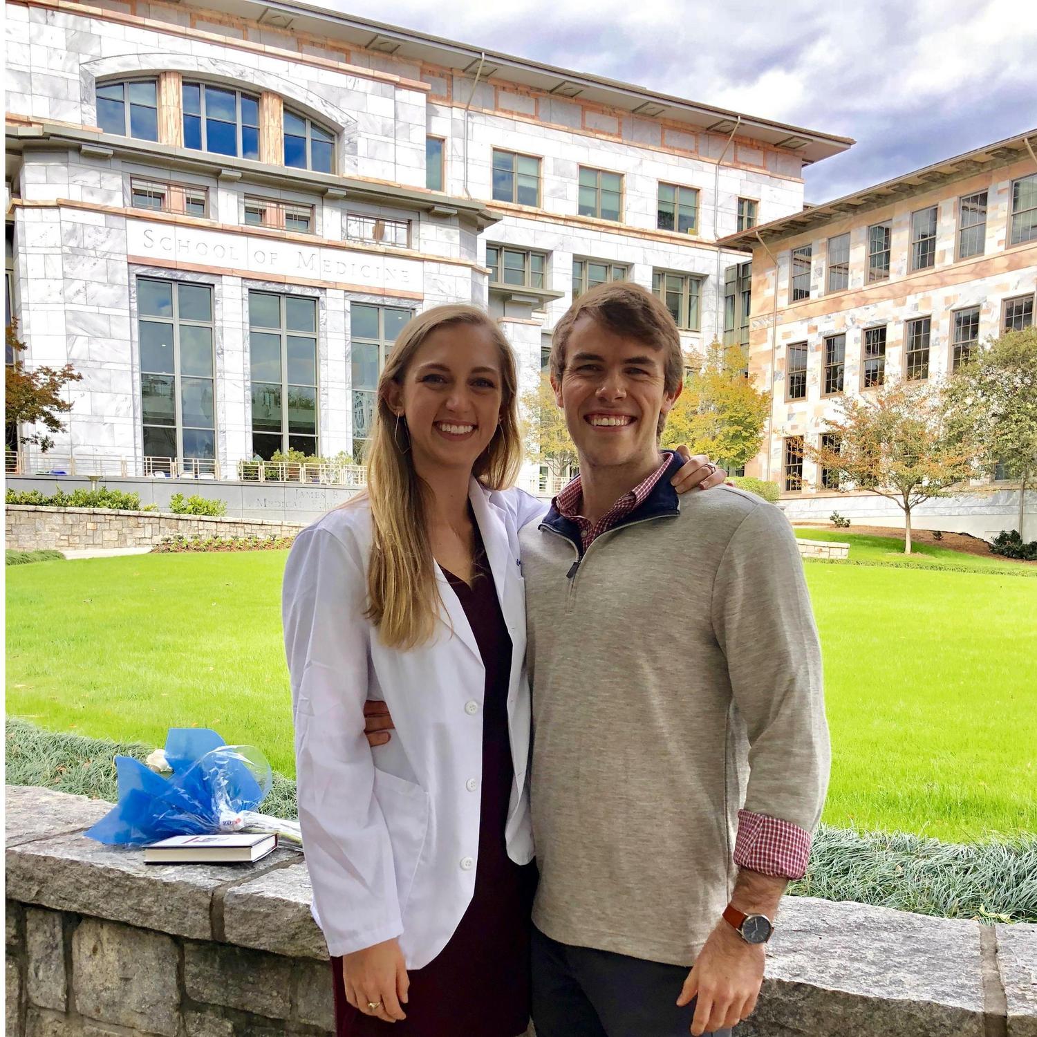 Carrie's white coat ceremony at Emory Medical School