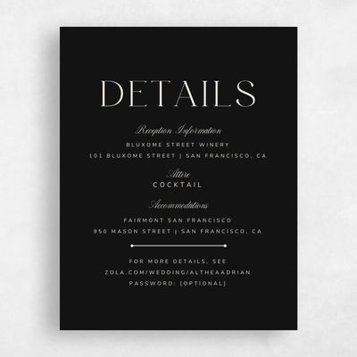 Black Wedding Enclosure - Conrad