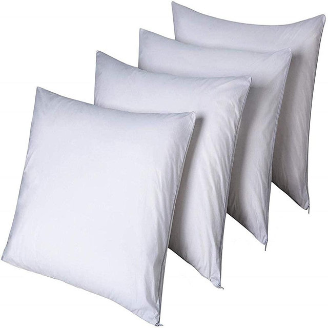 4 Pack Pillow Protectors King 20x36 Inches White Cases Covers Zippered Set White Soft Brushed Microfiber Reduces Respiratory Irritation Physical Threapy Clinics Hotels (4 Pack King)
