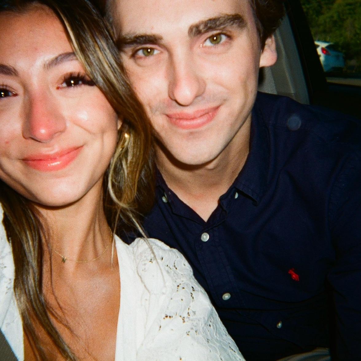 Taken in the car right after we got engaged 🤍