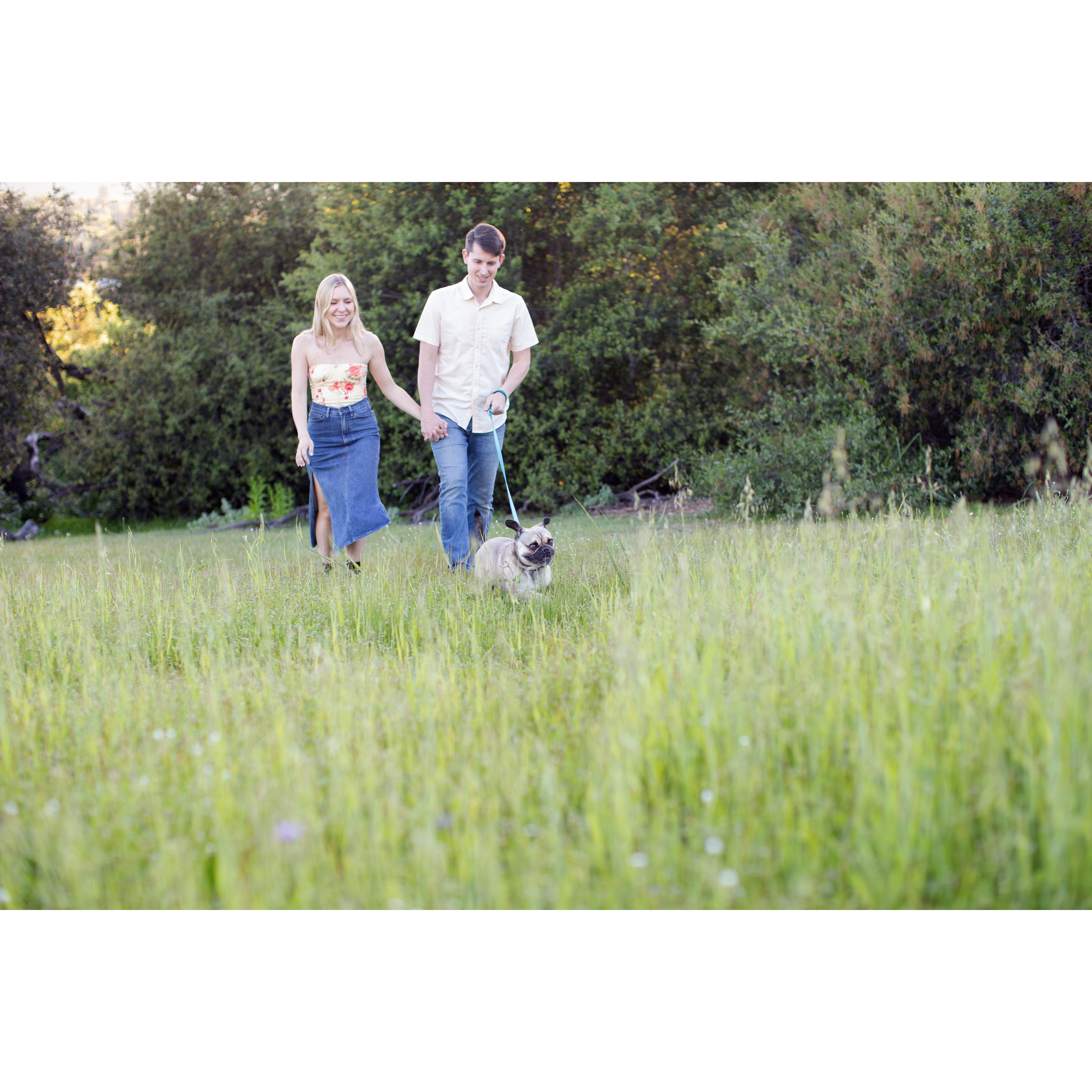 Natalie, Peter, & Buzz running his little heart out!