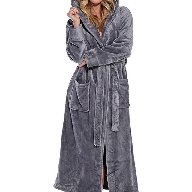 Plush Robes For Women, Soft Warm Fleece Bathrobe for Women, Long Comfy Women's Robe