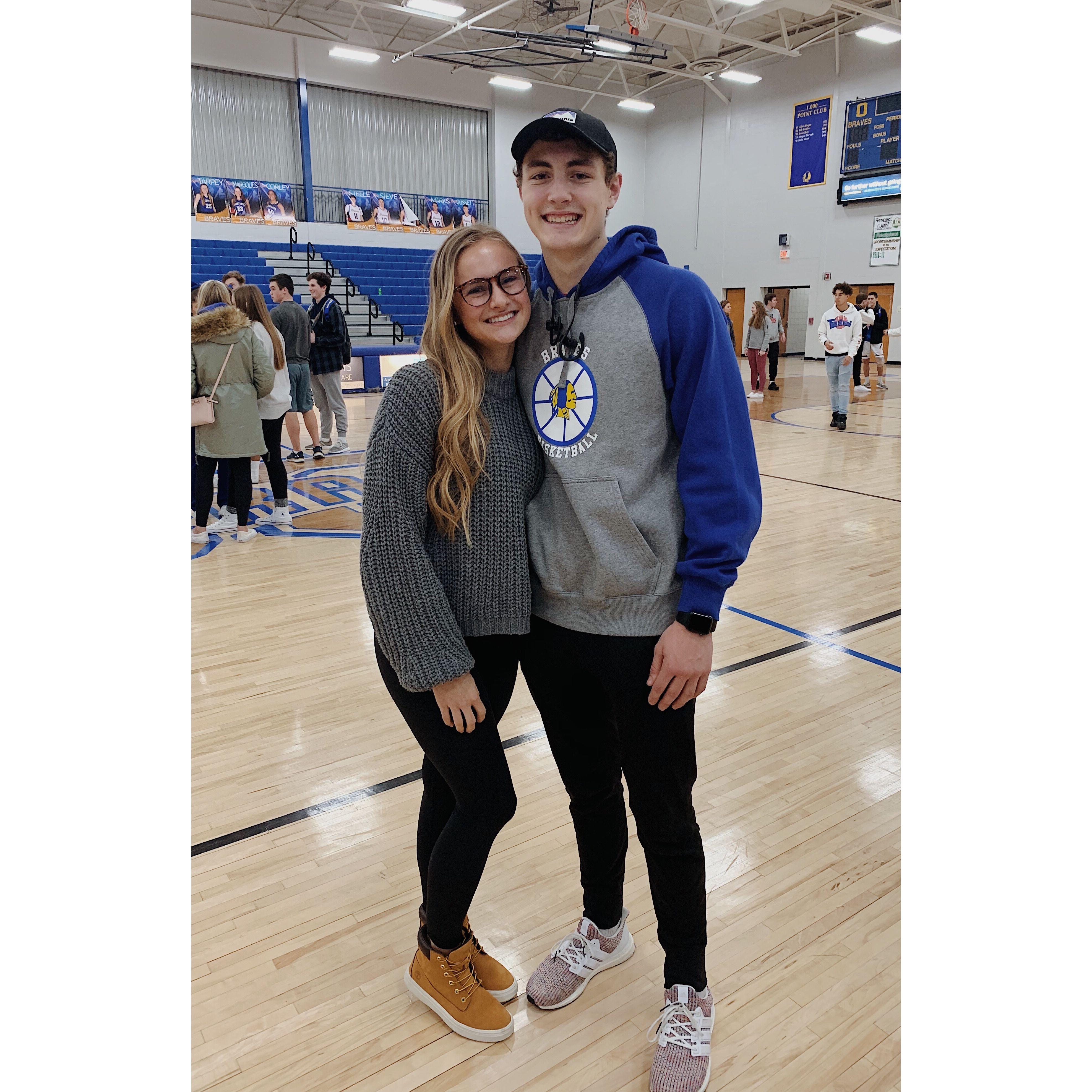 We were always in opposite sport seasons, so we got to go cheer each other on a lot
