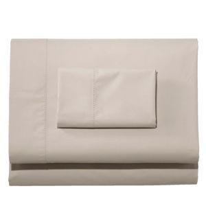 280-Thread-Count Pima Cotton Percale Sheet Set Silver Sand