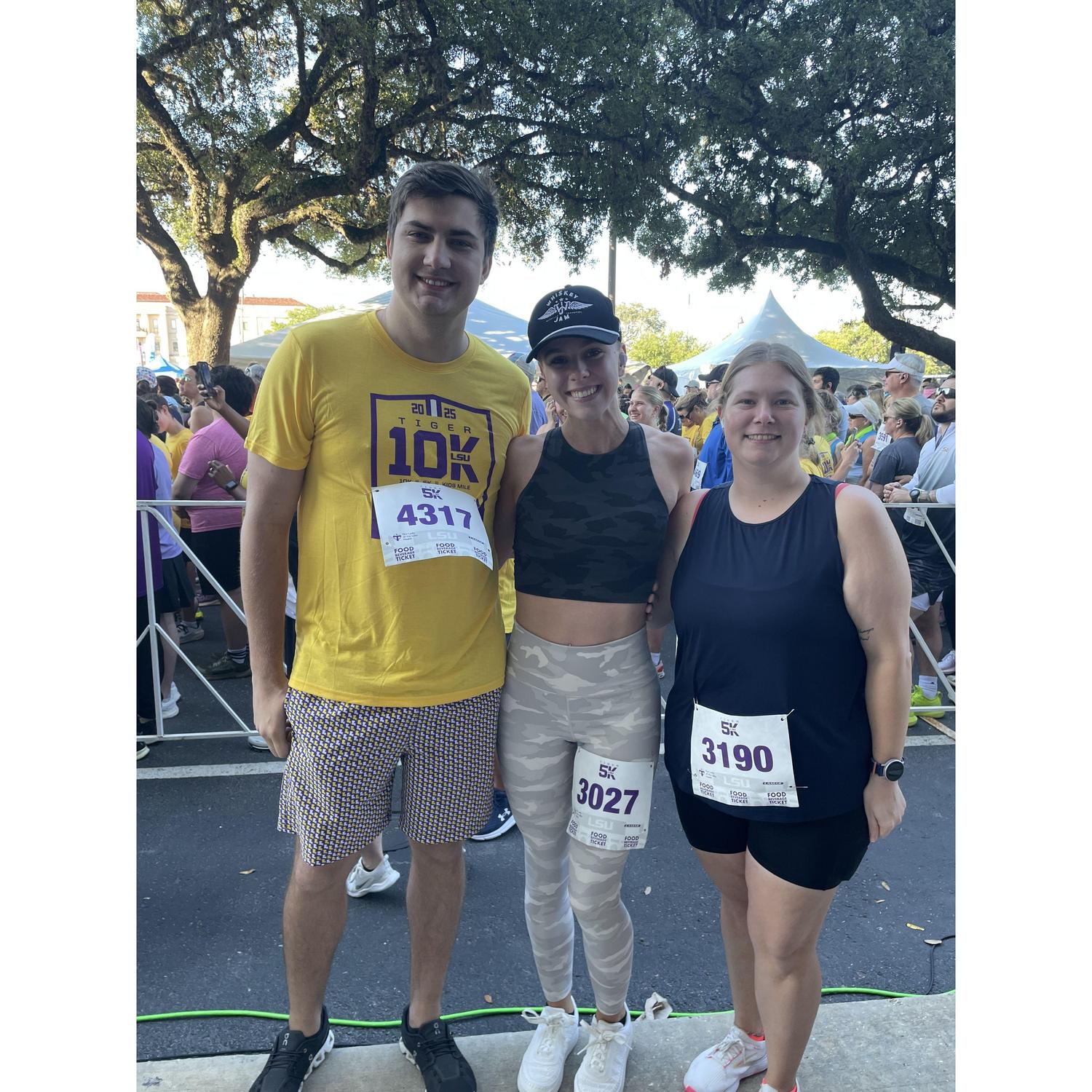 Tiger 5K pre-race picture! Logan, Anna, and Dannie. 2025