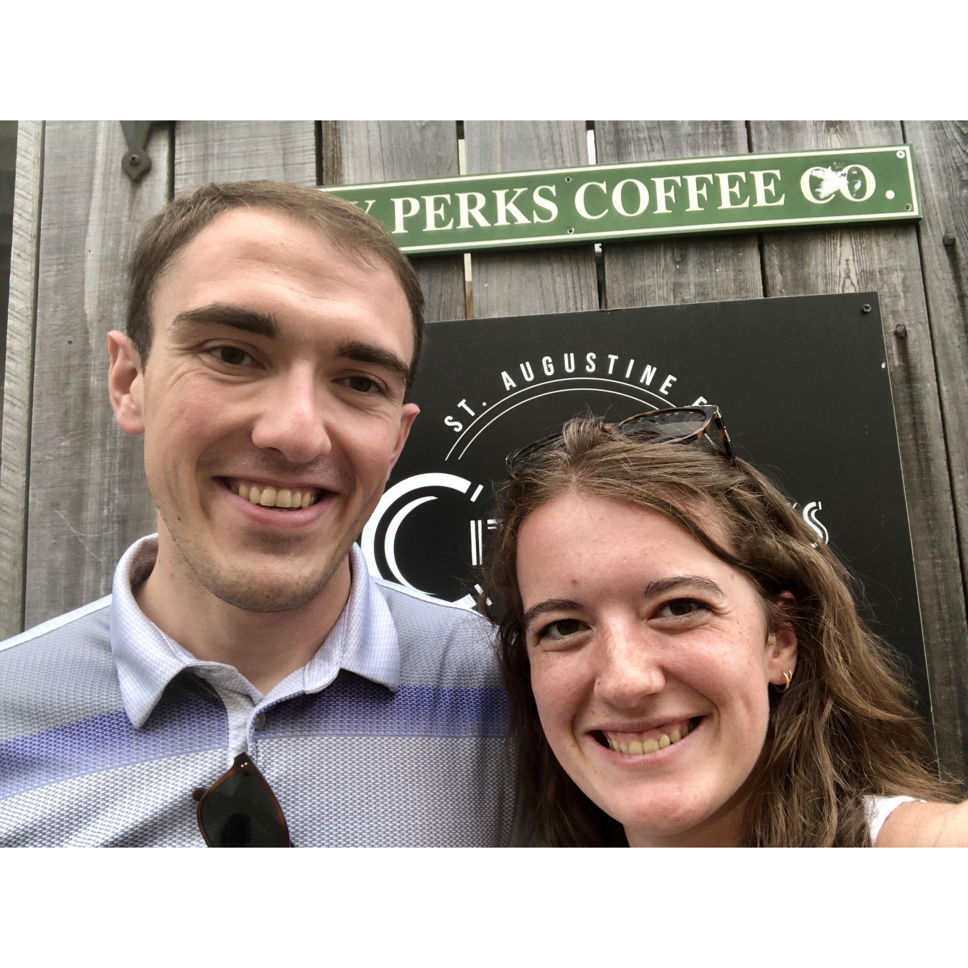 Right after we said "I love you" in the oldest city in the US. St. Augustine, FL - we bought a Christmas ornament that we're excited to hang on our first tree together.