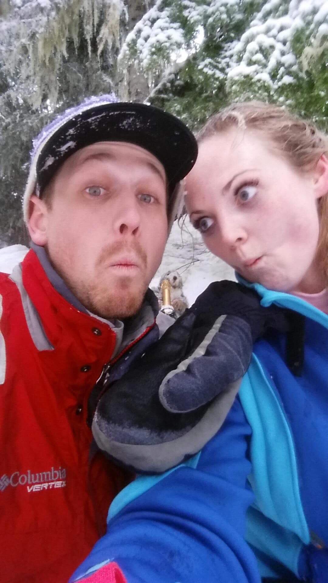 Being our goofy selves.