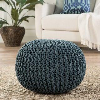Olsen Textured Round Pouf