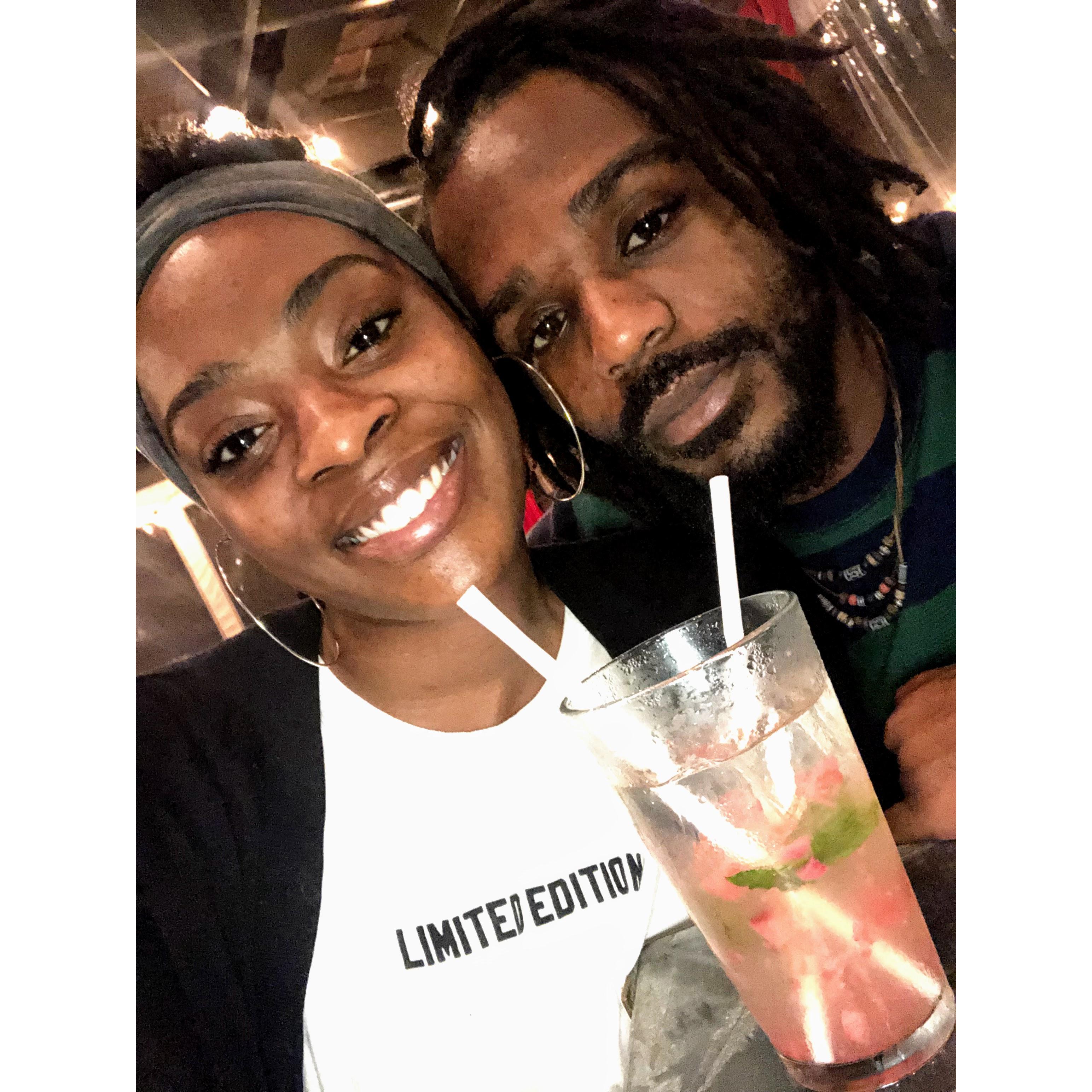 Technically our first date ❤ .. we went out to eat for his birthday.