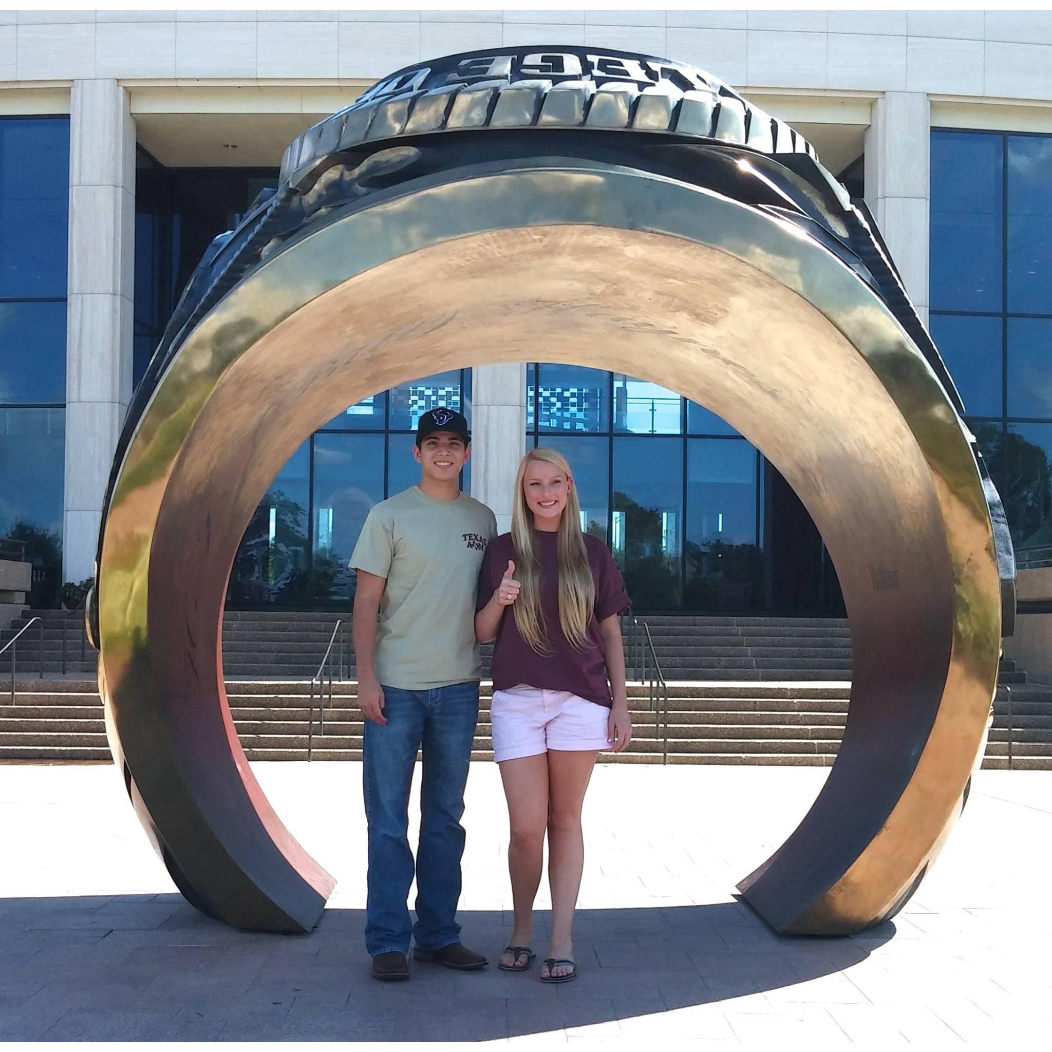 Aggie Ring Day; classic picture under the ring!