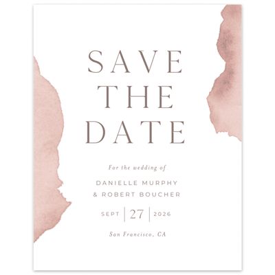 Deep Blush, Pink Wedding Digital Save the Date - Cello Portrait