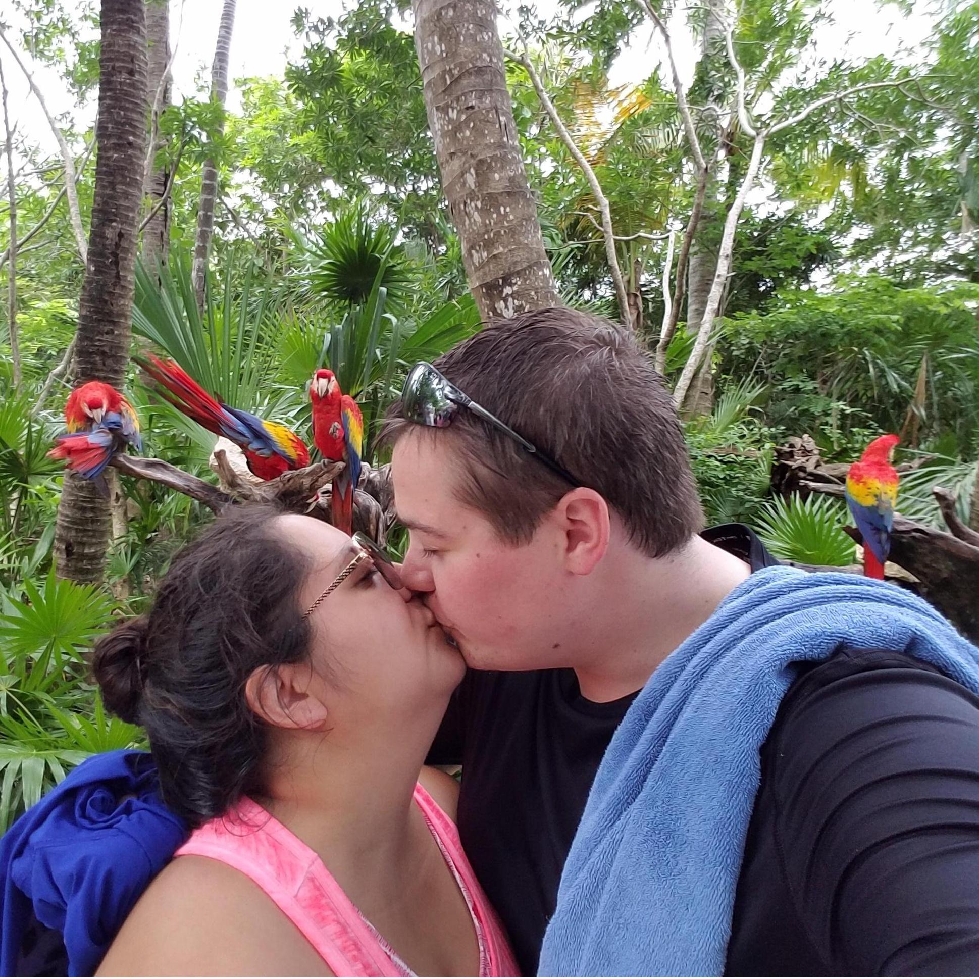 I was not convinced these birds were real until after we took the picture.